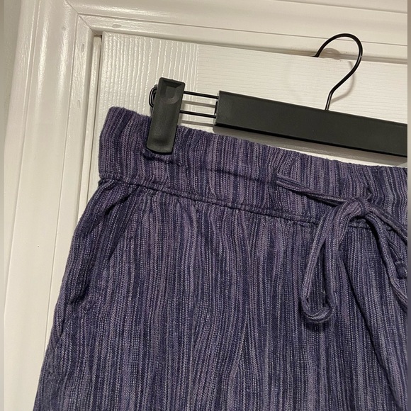 NWT Time & Tru Size XXL Blue Linen Blend Comfy Pull On Drawstring Shorts Pockets - Picture 6 of 16